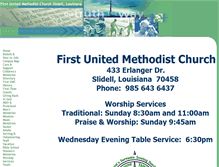 Tablet Screenshot of firstumcslidell.org